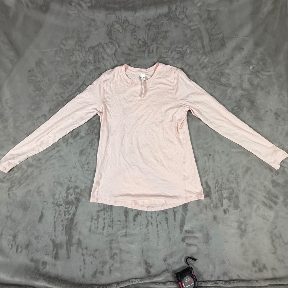 Lululemon Love Long Sleeve Shirt Light Pink Size 4 Crew Neck